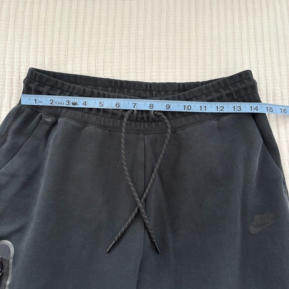 Nike Juniors Black Joggers Size Medium Drawstring Pockets 25" Inseam - Picture 8 of 9